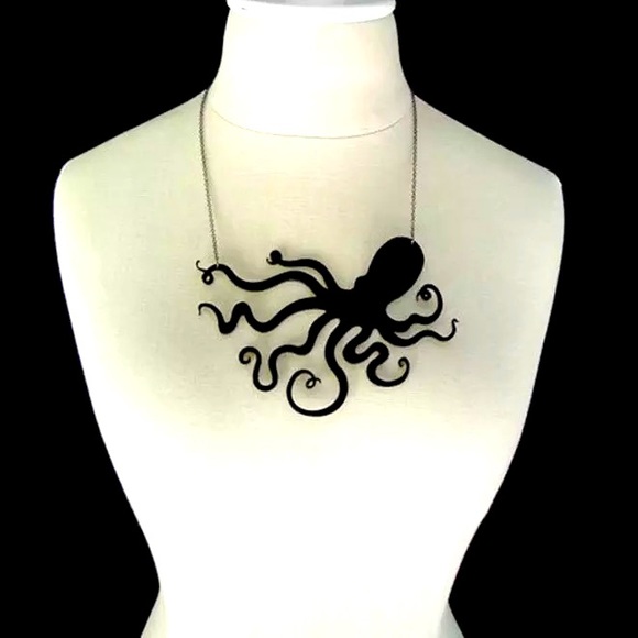 Octopus statement necklace & earrings set - Picture 1 of 4